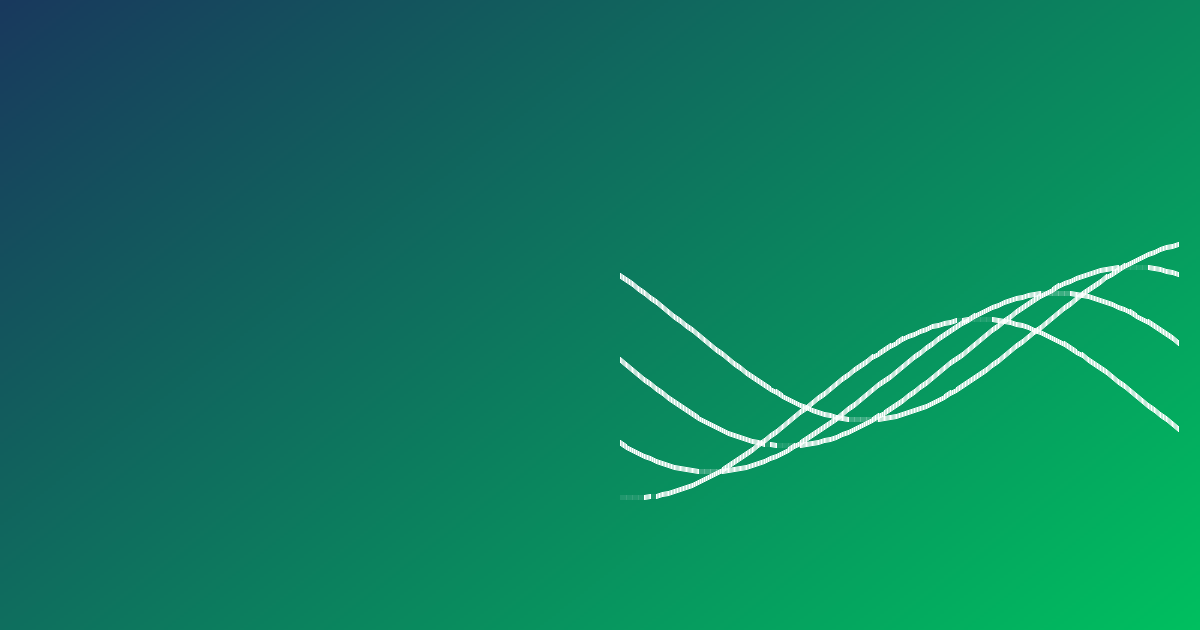 Overlapping waves representing analytics trend lines
